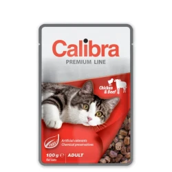 CALIBRA Cat Premium Adult Chicken & Beef � kapsi�ka pre ma�ky 100 g