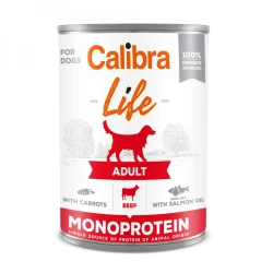 CALIBRA Dog Life Adult Beef with Carrots � hov�dzia konzerva s mrkvou 400 g